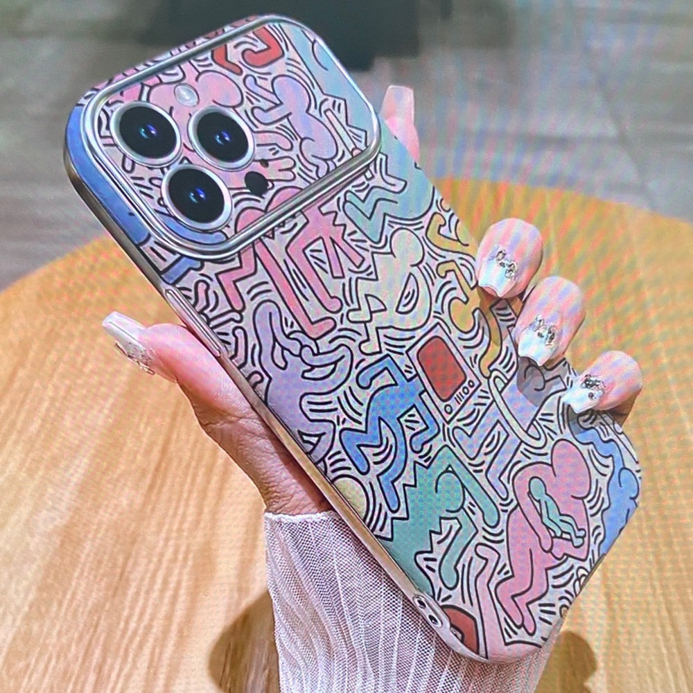 Pastel Multicolor Abstract Pattern Phone Case - Brand Unspecified